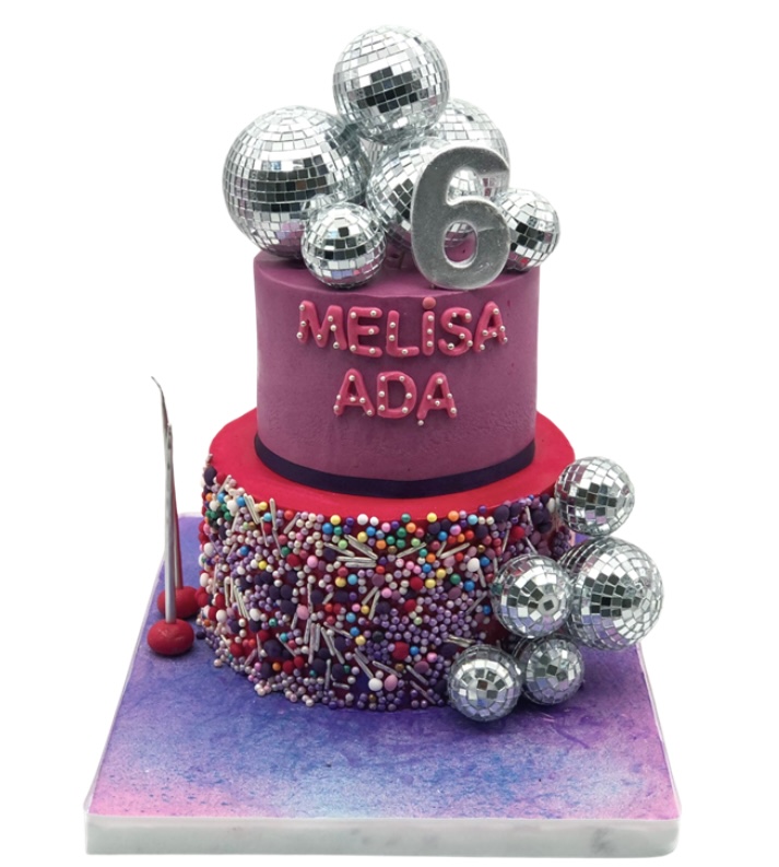 Disko Toplu Doğum Günü Pastası