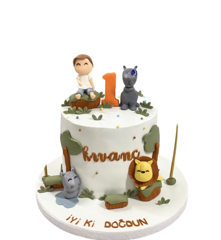 Sevimli Safari Doğum Günü Pastası