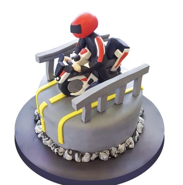 Motorcu Doğum Günü Pastası