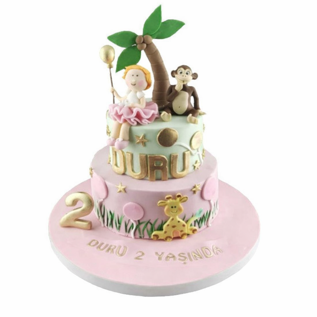 Sevimli Hayvanlar ve Kız Bebek Pastası