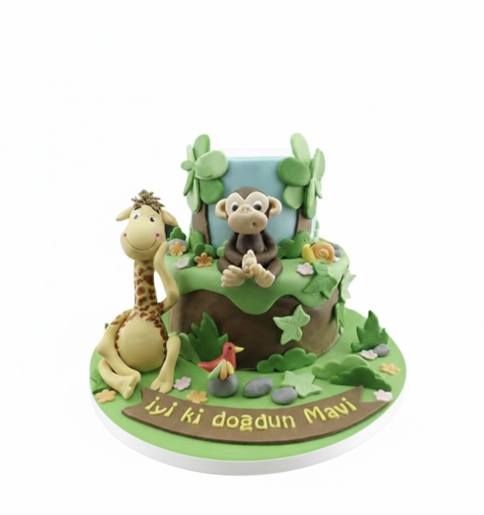 Sevimli Maymun ve Arkadaşları Pastası