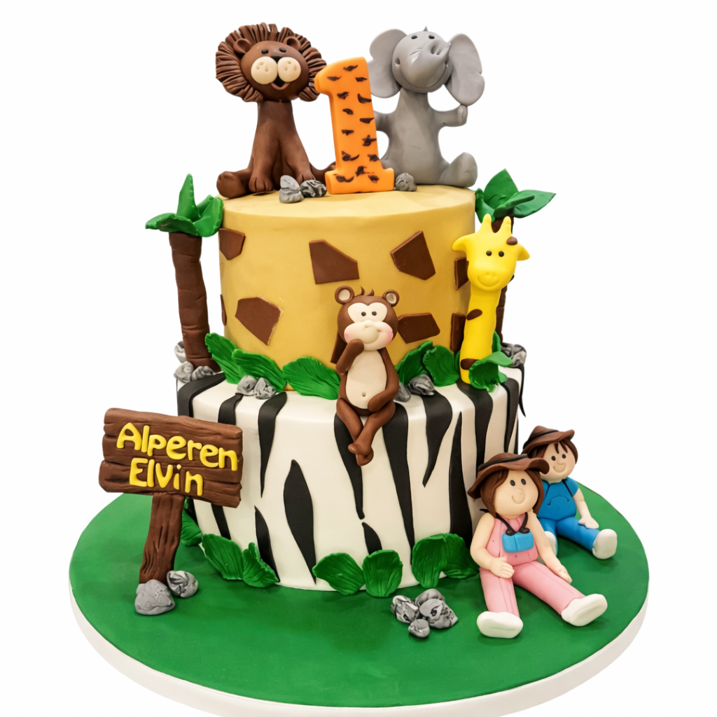 Safari Doğum Günü Pastası