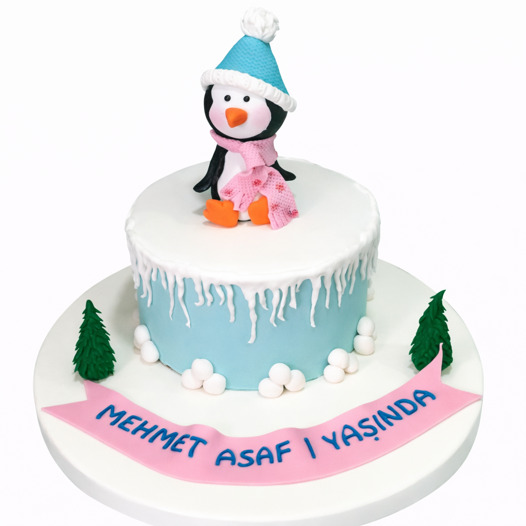 Sevimli Penguen Dost Pastası
