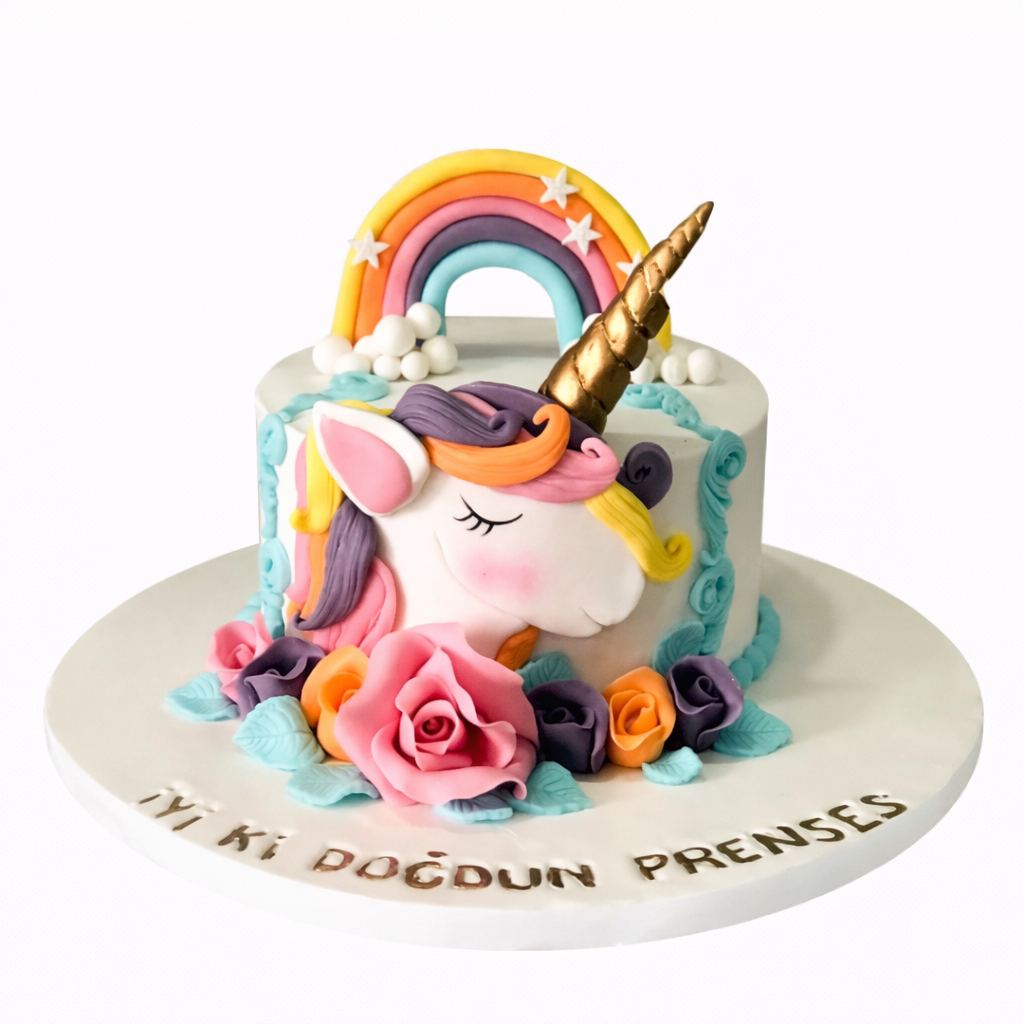 Tek Kat Unicorn Pastası