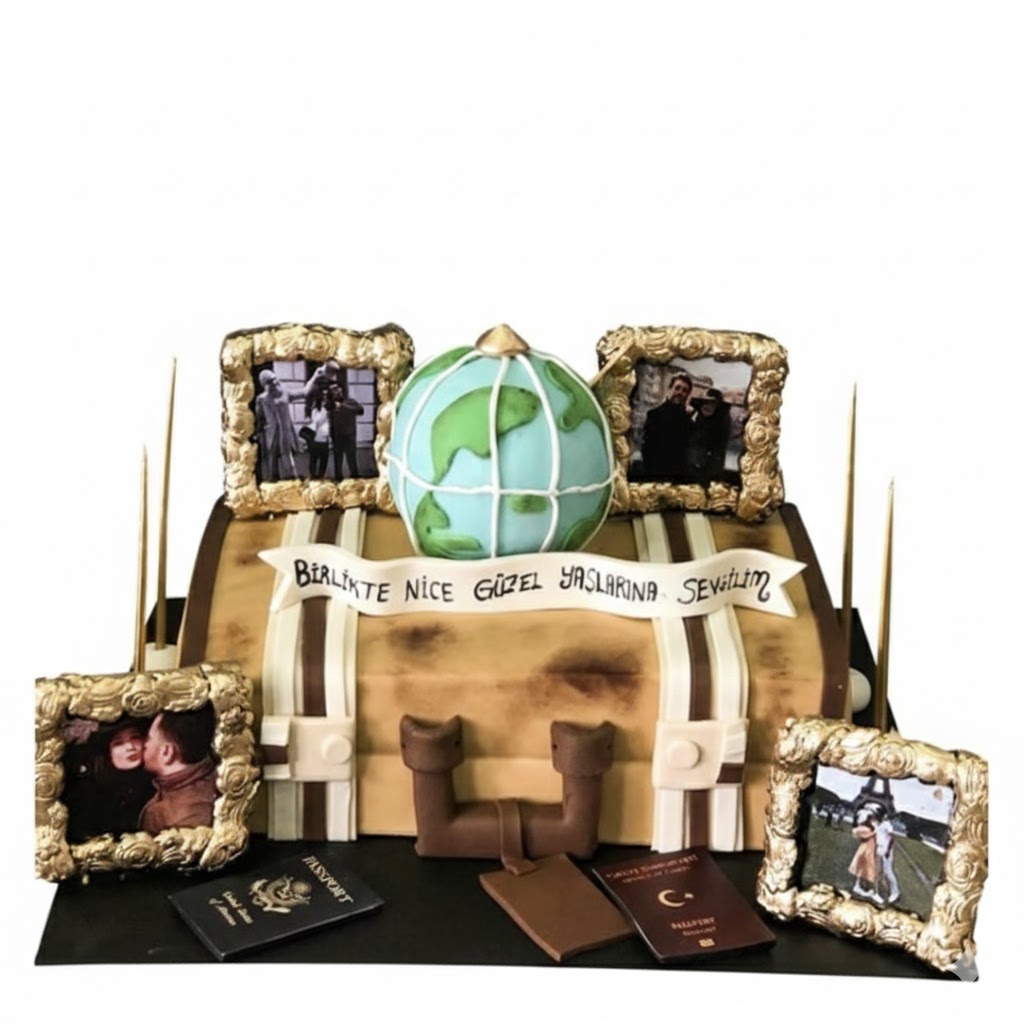Bavulda Yolculuk Doğum Günü Pastası