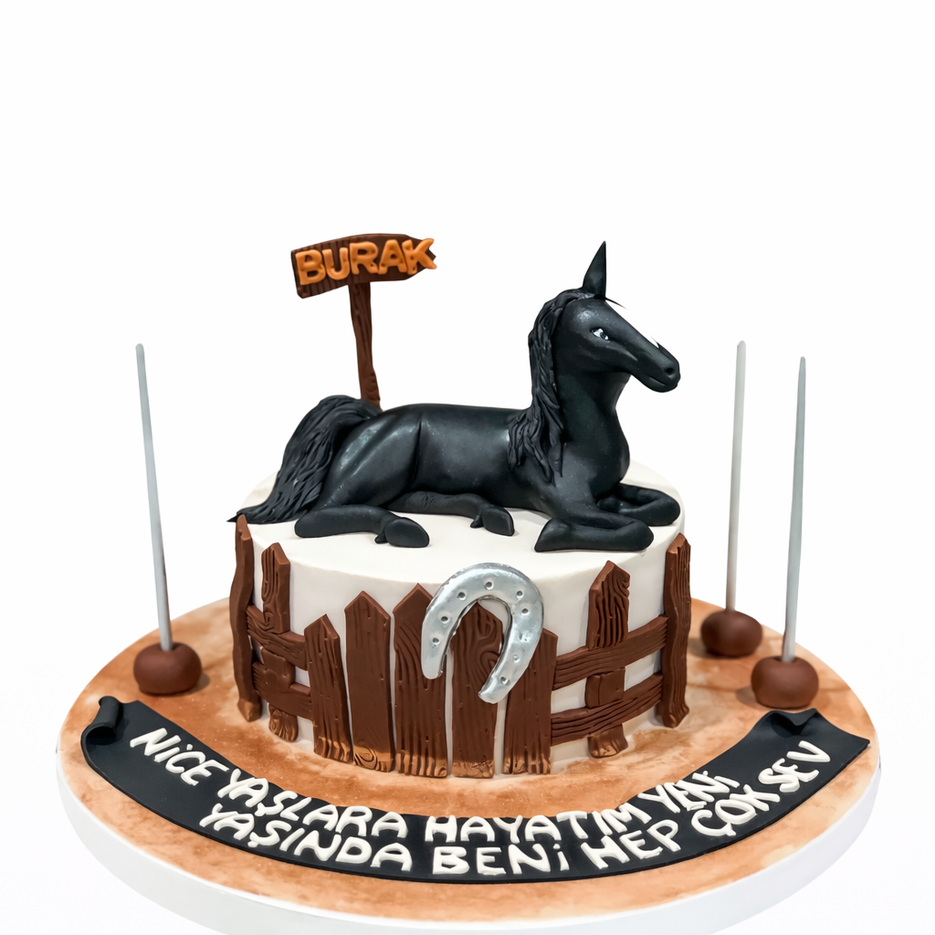 Şanslı At Doğum Günü Pastası