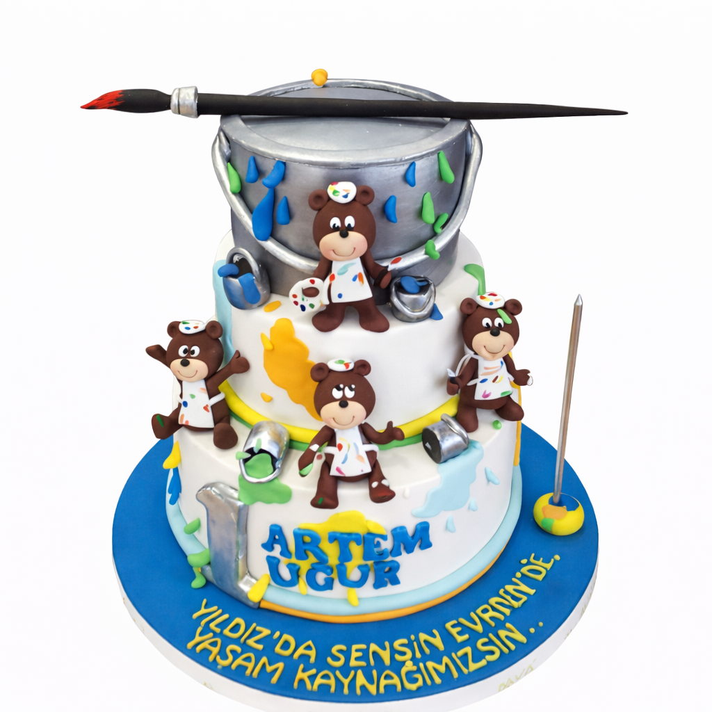 Boyacı Ayılar Doğum Günü Pastası
