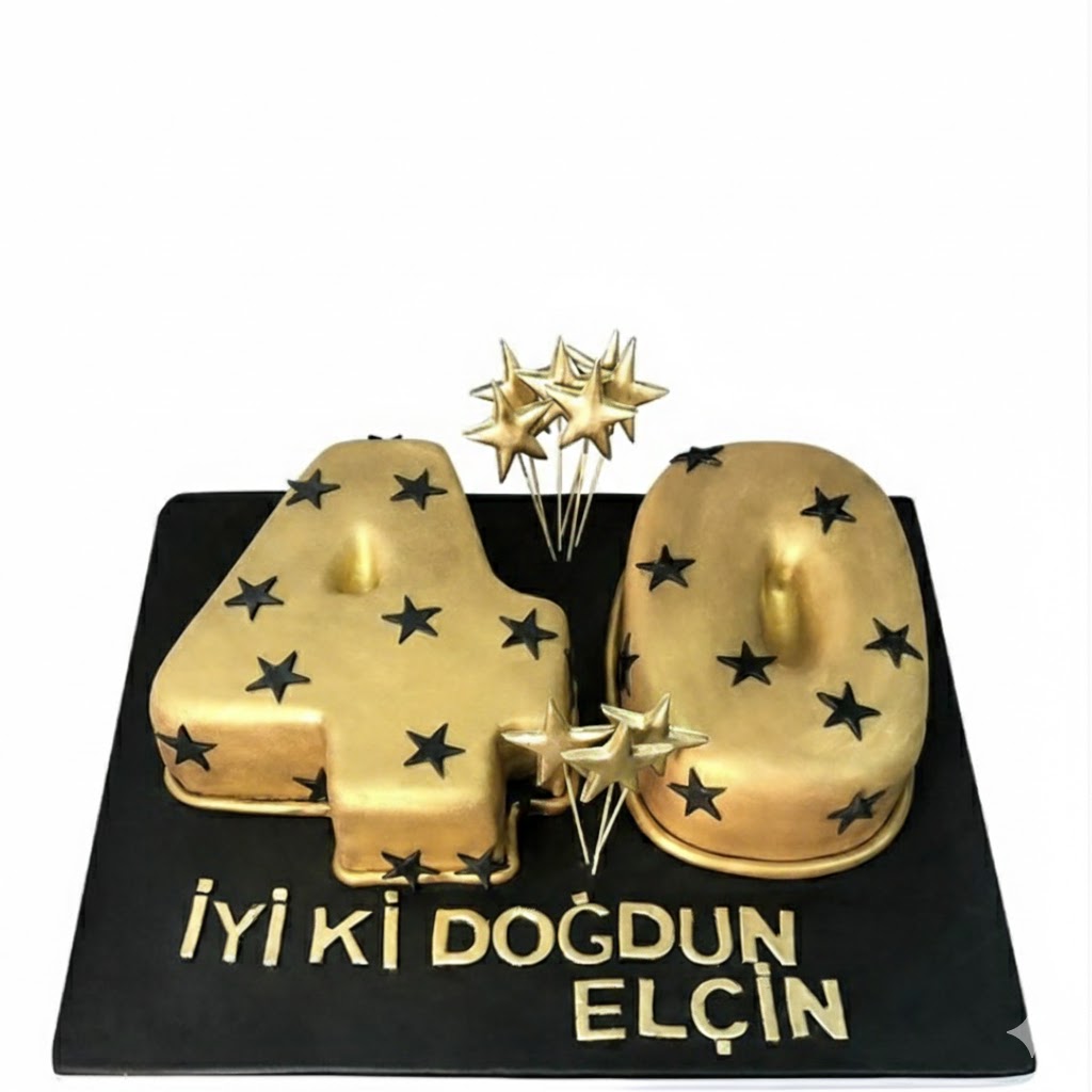 Rakamlı 40 Yaş Doğum Günü Pastası