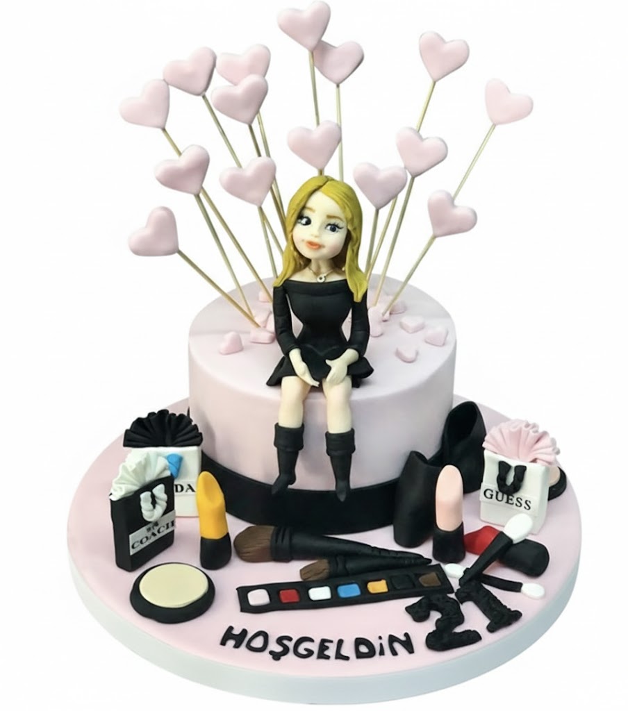 Figürlü Makyaj Doğum Günü Pastası