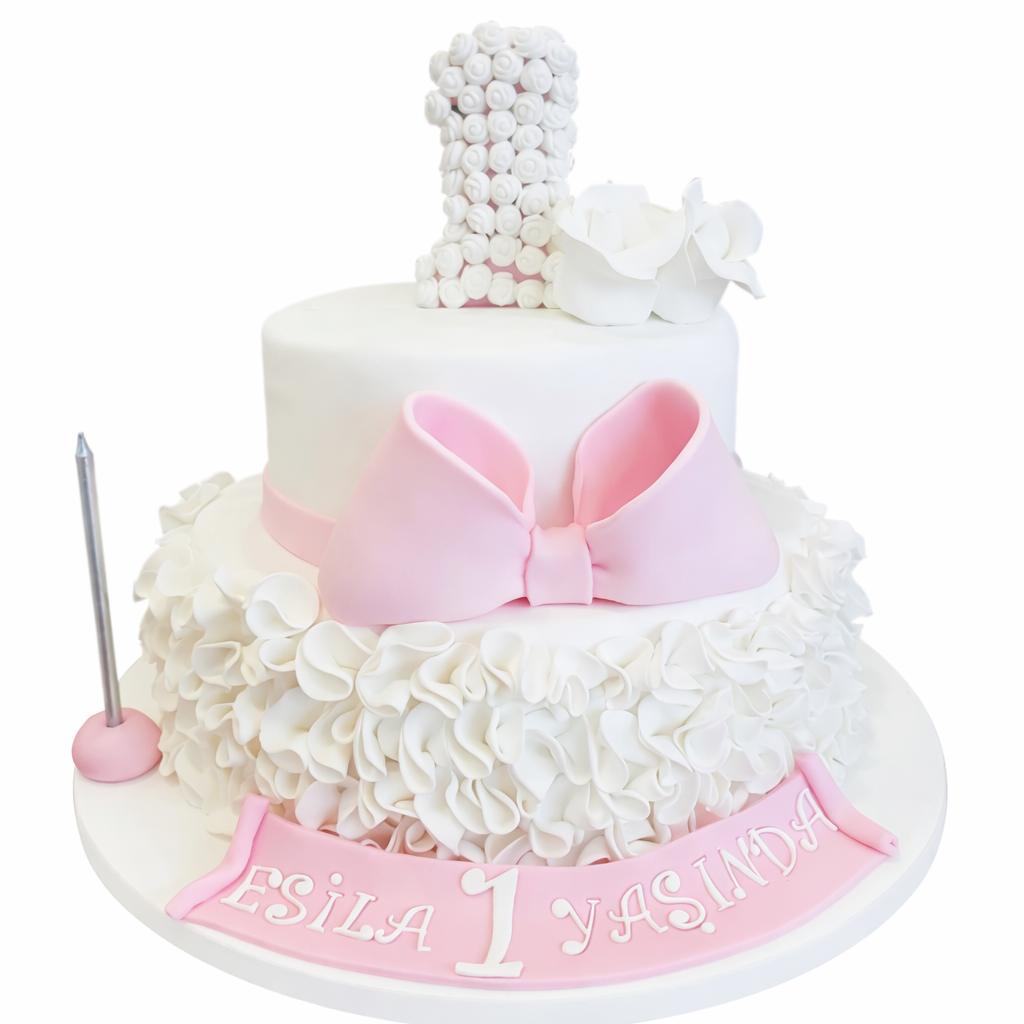 Bir Yaş Bebek Doğum Günü Pastası