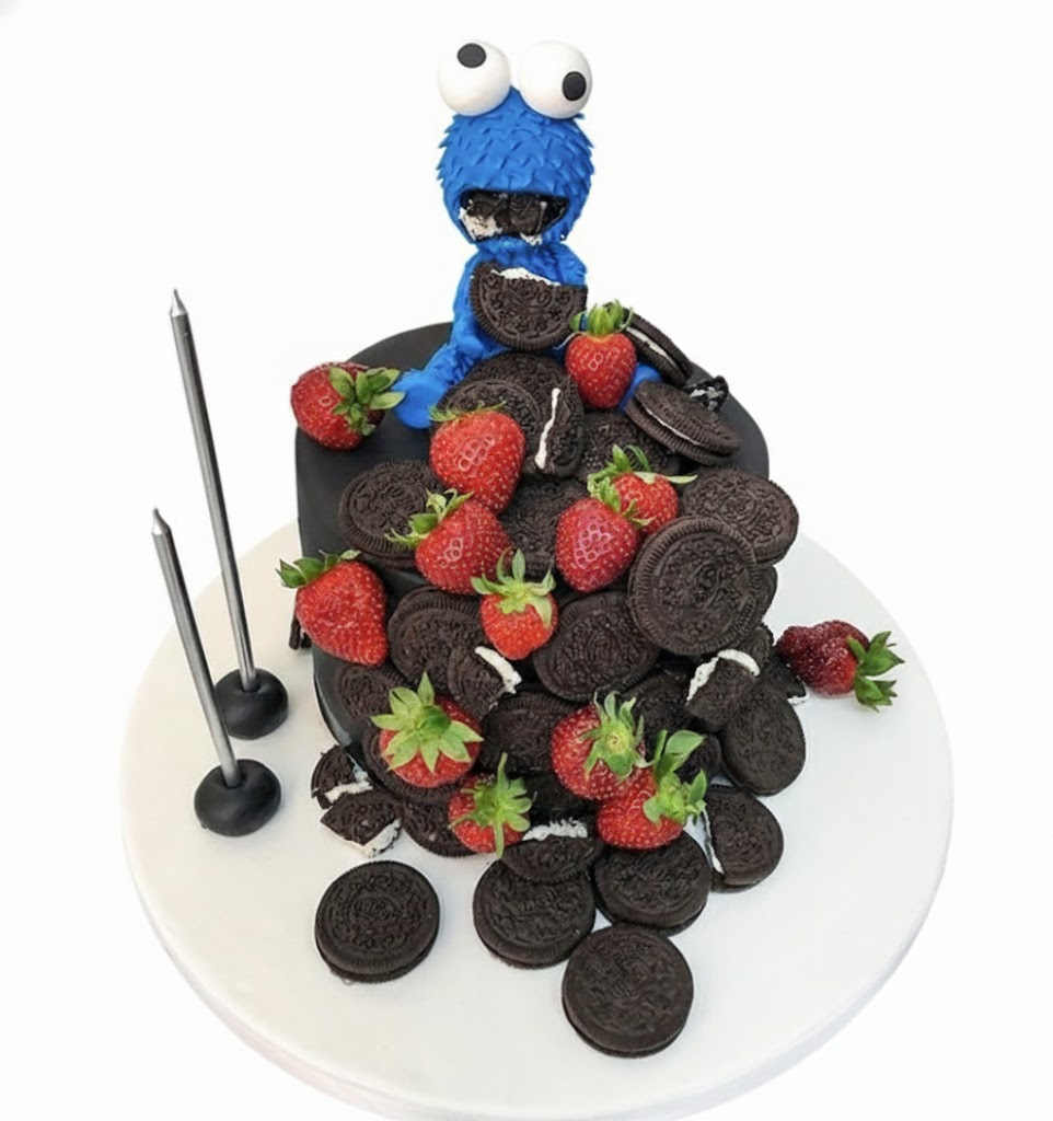 Çilekli Oreo Kurabiye Canavarı Pastası