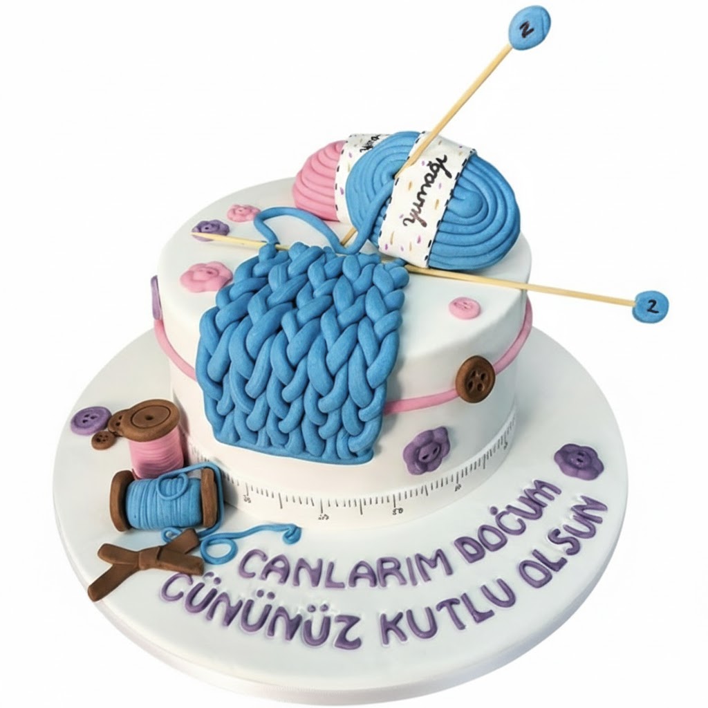 Örgücü Kadın Doğum Günü Pastası