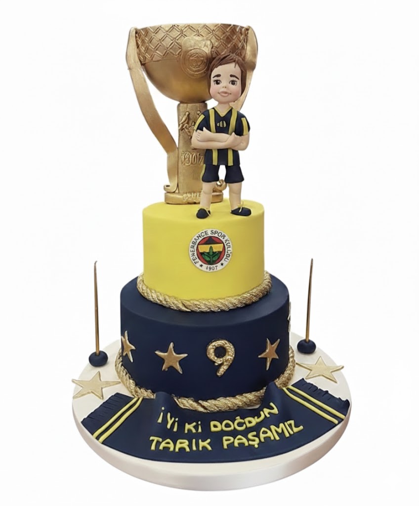 Fenerbahçeli Kupalı Doğum Günü Pastası