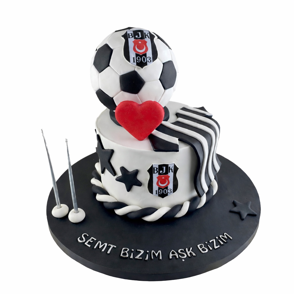 Beşiktaş Topu Doğum Günü Pastası