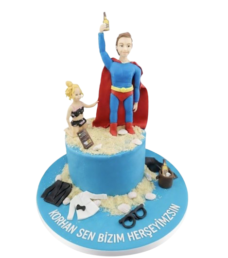 Super Baba Doğum Günü Pastası