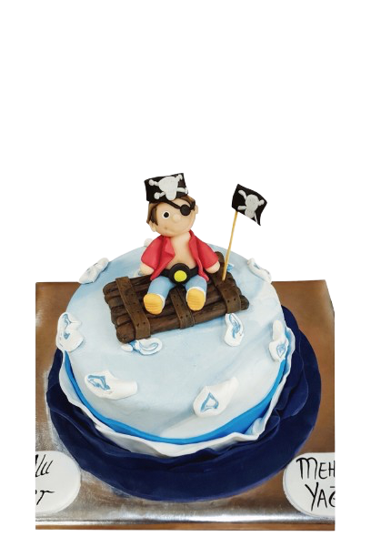 Korsan Temalı Butik Pasta