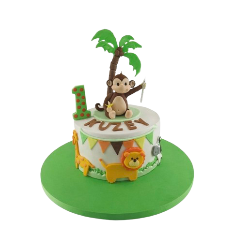 Rakamlı Maymun Doğum Günü Pastası