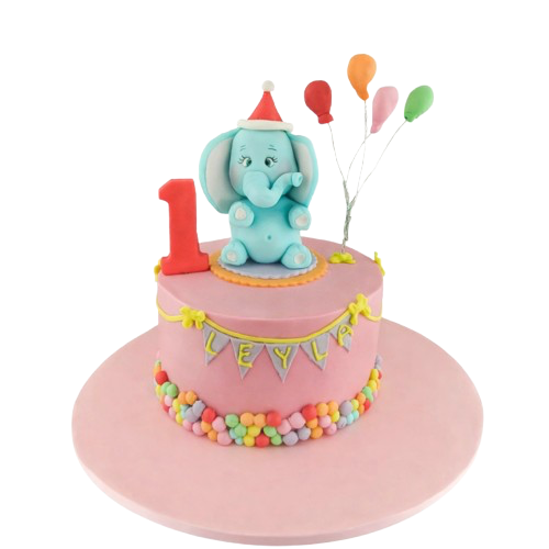 Renkli Balonlar Doğum Günü Pastası