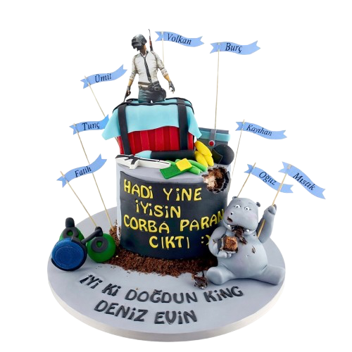 İsimli Pubg Doğum Günü Pastası