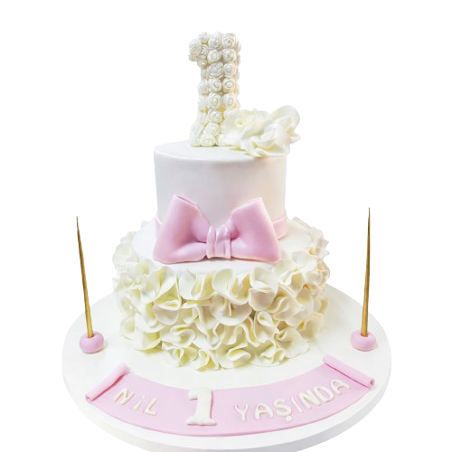 1 Yaş Günü Doğum Günü Pastası
