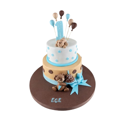 Rakamlı Ayıcıklar Doğum Günü Pastası