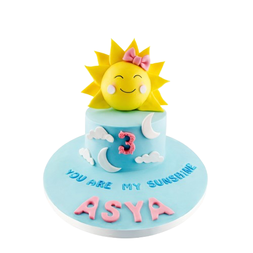 Güneş Temalı Doğum Günü Pastası