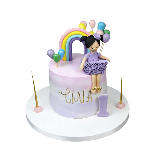 Gökkurağı ve Balon Konseptli Doğum Günü Pastası