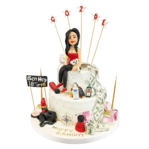 Genç Kız Doğum Günü Pastası