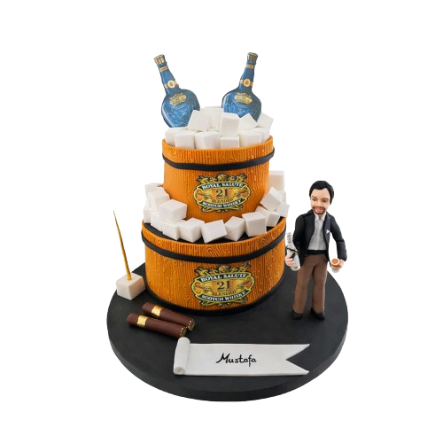 Figürlü Viski Şişesi Big Boss Pastası