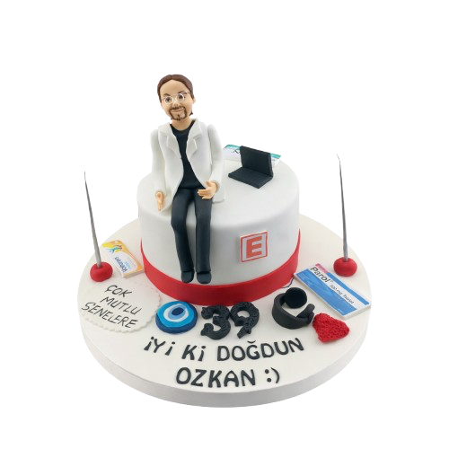Figürlü Doktor Doğum Günü Pastası