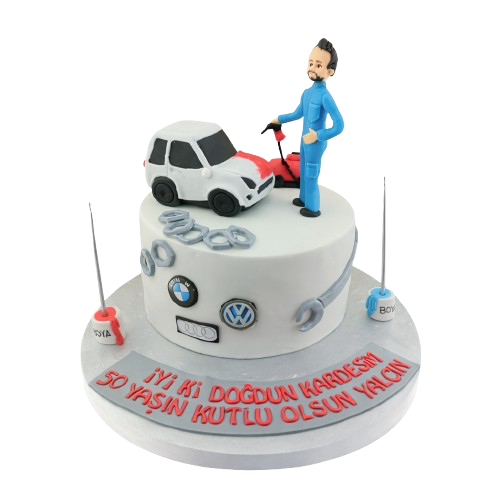 Oto Boyacısı Doğum Günü Pastası