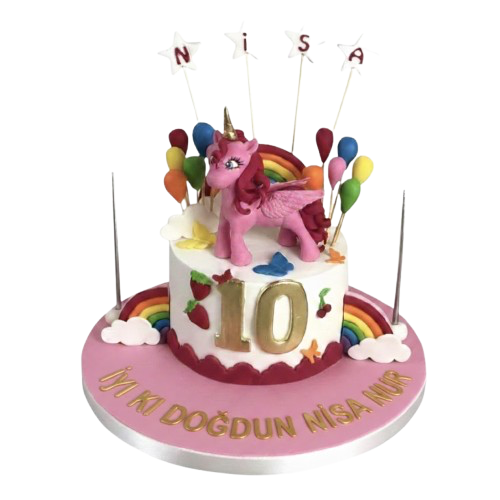 Unicorn Konseptli Doğum Günü Pastası