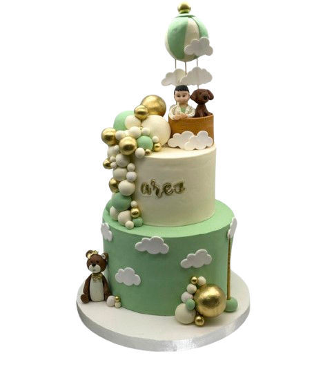 Figürlü Uçan Balon Doğum Günü Pastası