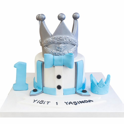Taçlı Erkek Çocuk Pastası