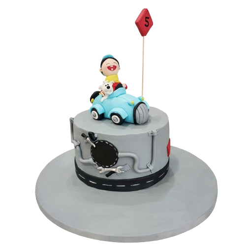 Mavi Arabalı Butik Pastası