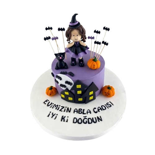 Cadı Temalı Doğum Günü Pastası