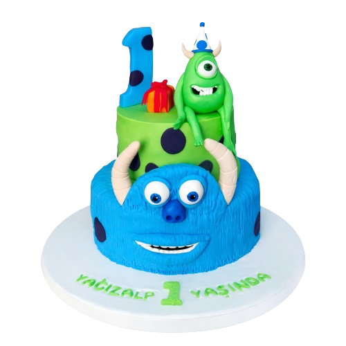 Sevimli Canavarlar Doğum Günü Pastası