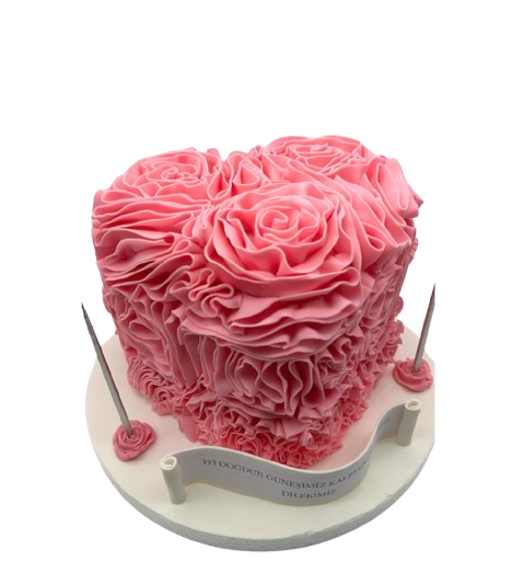 Gül Sarmalı Doğum Günü Pastası