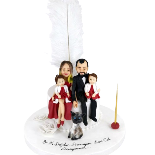 Aile Figürlemeli Butik Pasta