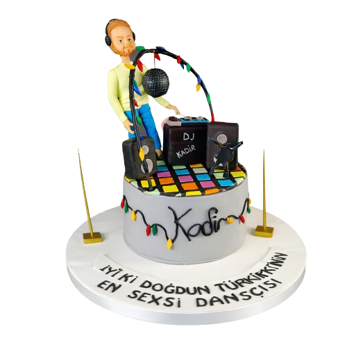 Dj Konseptli Doğum Günü Pastası