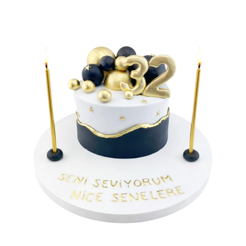 Rakamlı Topçuklar Doğum Günü Pastası