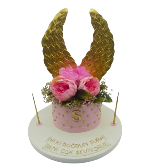 Pembe Güllü Sevgili Pastası