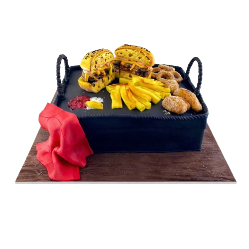 Hambuger Temalı Butik Pasta