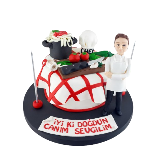 Figürlü Şef Doğum Günü Pastası