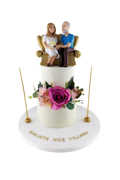 Figürlü Evlilik Yıl Dönümü Butik Pastası