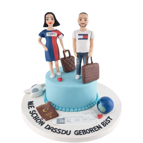 Özel Figürlü Çift Butik Pastası