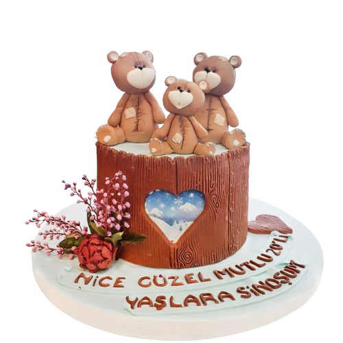 Sevimli Ayıcıklar Doğum Günü Pastası