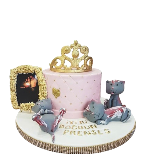 Sevimli Kedicikler Doğum Günü Pastası