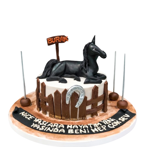 Şanslı At Doğum Günü Pastası