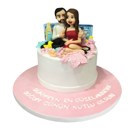 Hamile Eş Doğum Günü Pastası